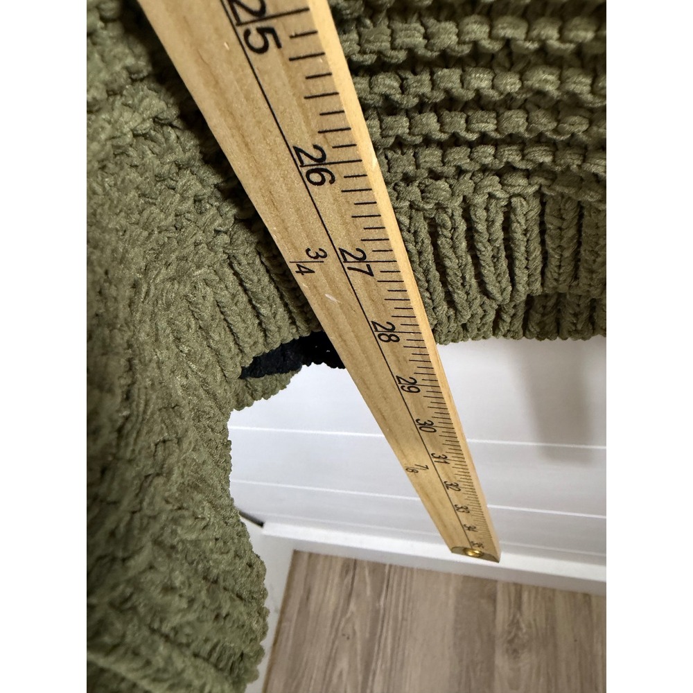 POL Cardigan Sweater Sunflower Crochet Patchwork Sz M Oversized Boho Tie Front - Picture 11 of 12